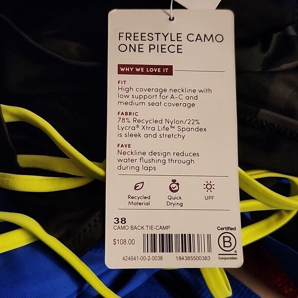 Athleta 38 Freestyle Camo One Piece - New - Picture 3 of 4